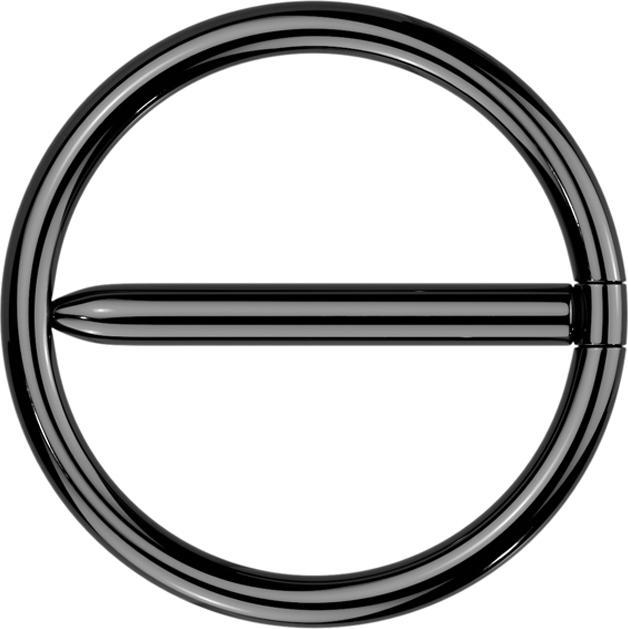 Actual product image Star Piercing Segmentring Stab klappbar schwarz (without brass, Titanium)