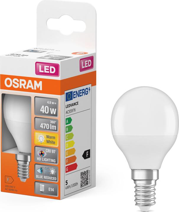 Image du produit Osram LED Classic (E14, 4.90 W, 470 lm, 1 x, F)
