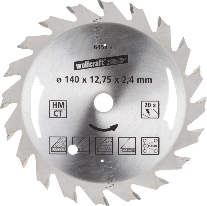 Produktbild wolfcraft 1 Kreissägeblatt HM, 20 Zähne ø140mm