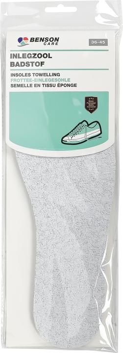 Actual product image Benson Care Insoles towelling size 36-45