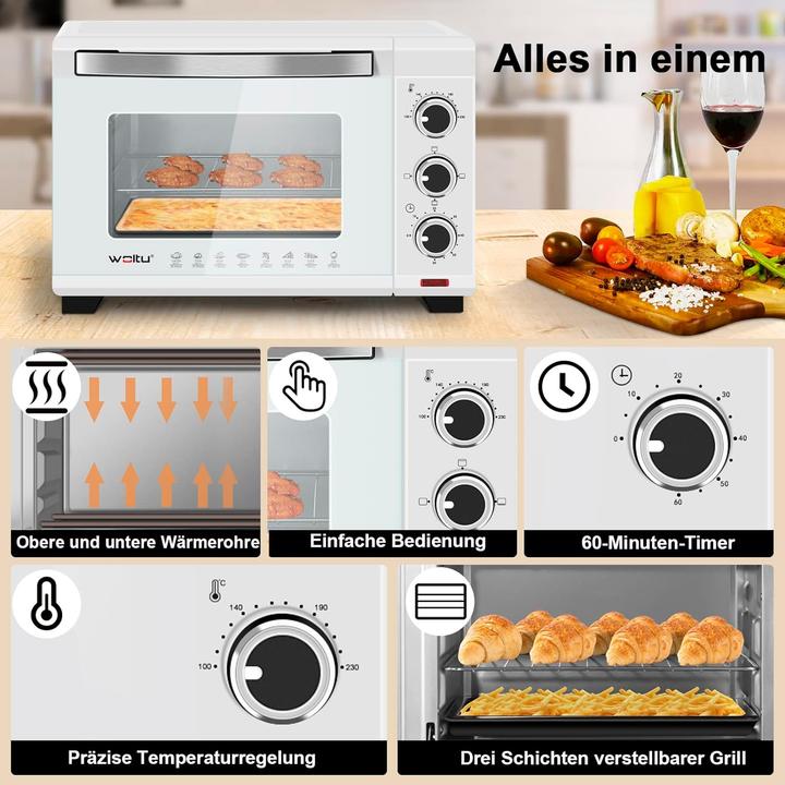 Image du produit Woltu Mini Backofen 20 Liter Weiss