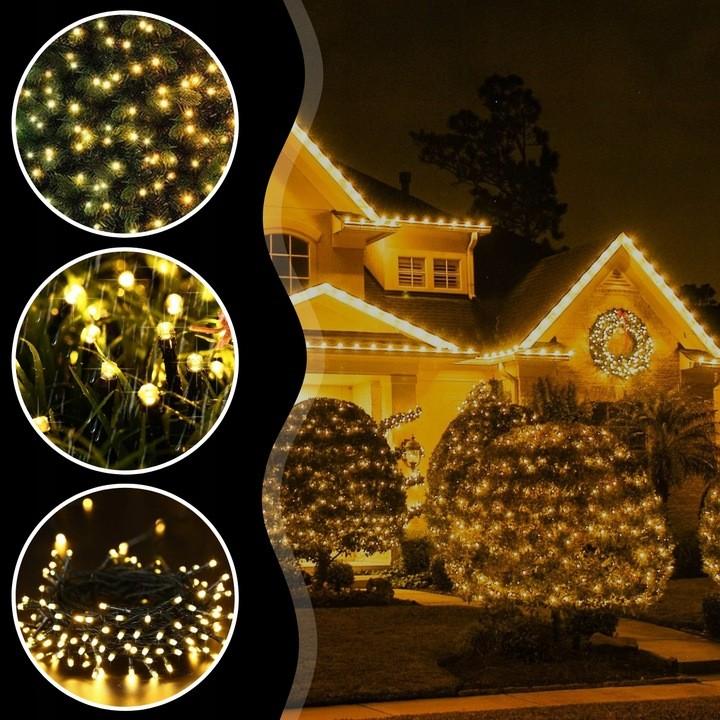 Actual product image Extralink Weihnachtslichterkette 100 LED Warmweisses Licht Batteriebetrieben 10,5m (10.50 m)