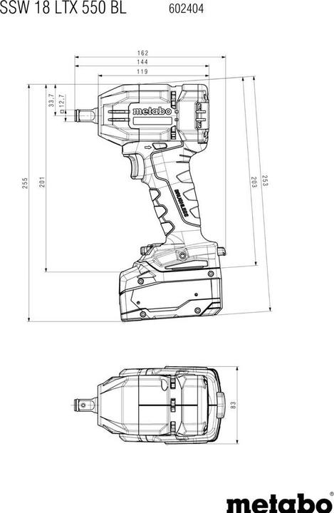 Produktbild Metabo ohne Akku mit metaBOX 145