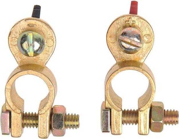 Image du produit ProPlus Jeu de cosses de batterie (+) et (-) avec écrou papillon rouge/noir sous blister