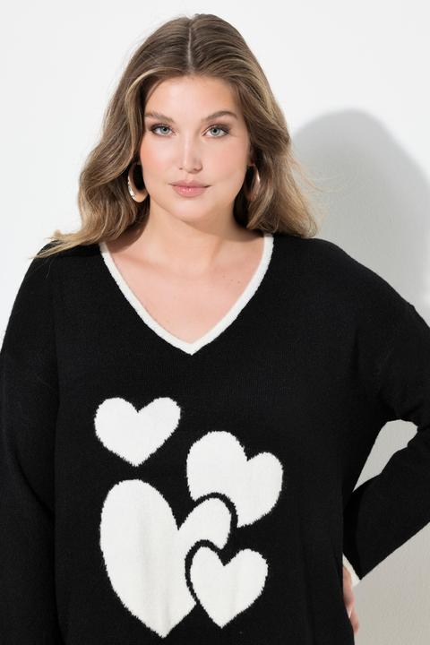 Produktbild Miamoda Pullover, bequeme Passform, Herz-Motiv (46, 48)