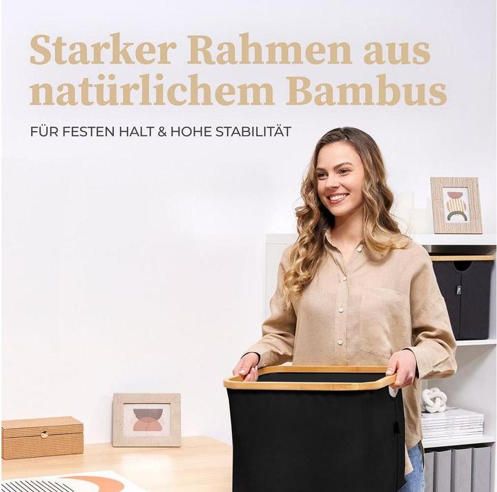 Immagine prodotto Hennez Aufbewahrungskorb Adrian Schwarz, 40 l (1x, 41 x 31 x 31 cm)