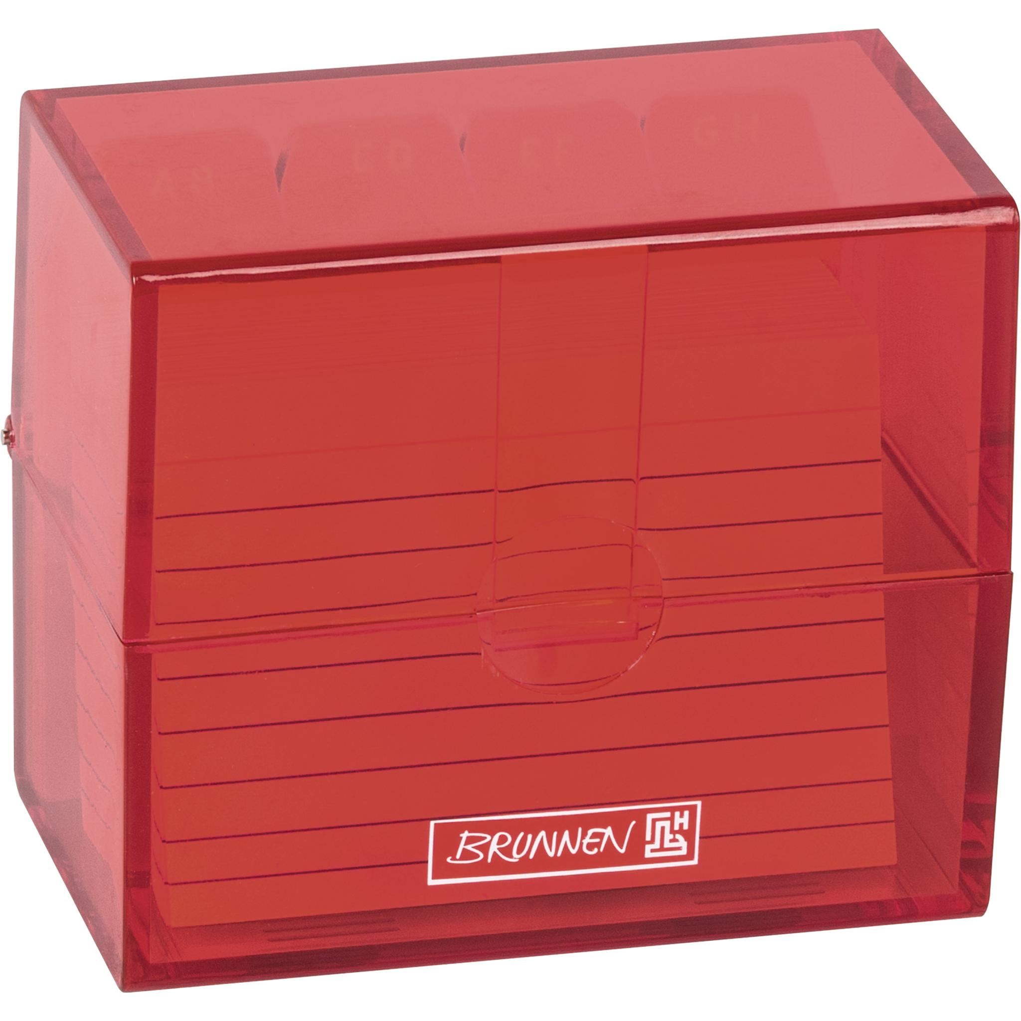 Brunnen, Kartenaufbewahrung, Karteibox A8 gefüllt red (A8)