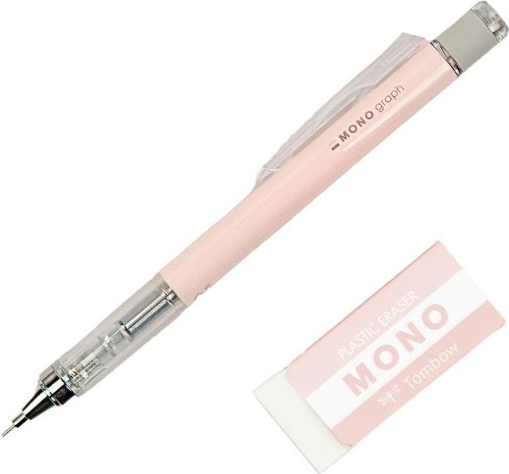 Tombow Druckbleistift, Mono Graph 0,5 mm Pastell + Radiergummi (0.50 mm, 1x)