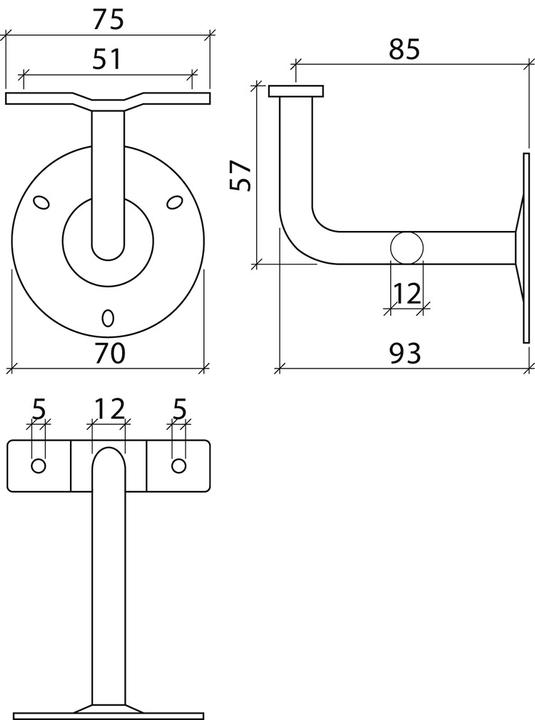Produktbild OK-Line Handlaufstützen (Schmiedeisen)