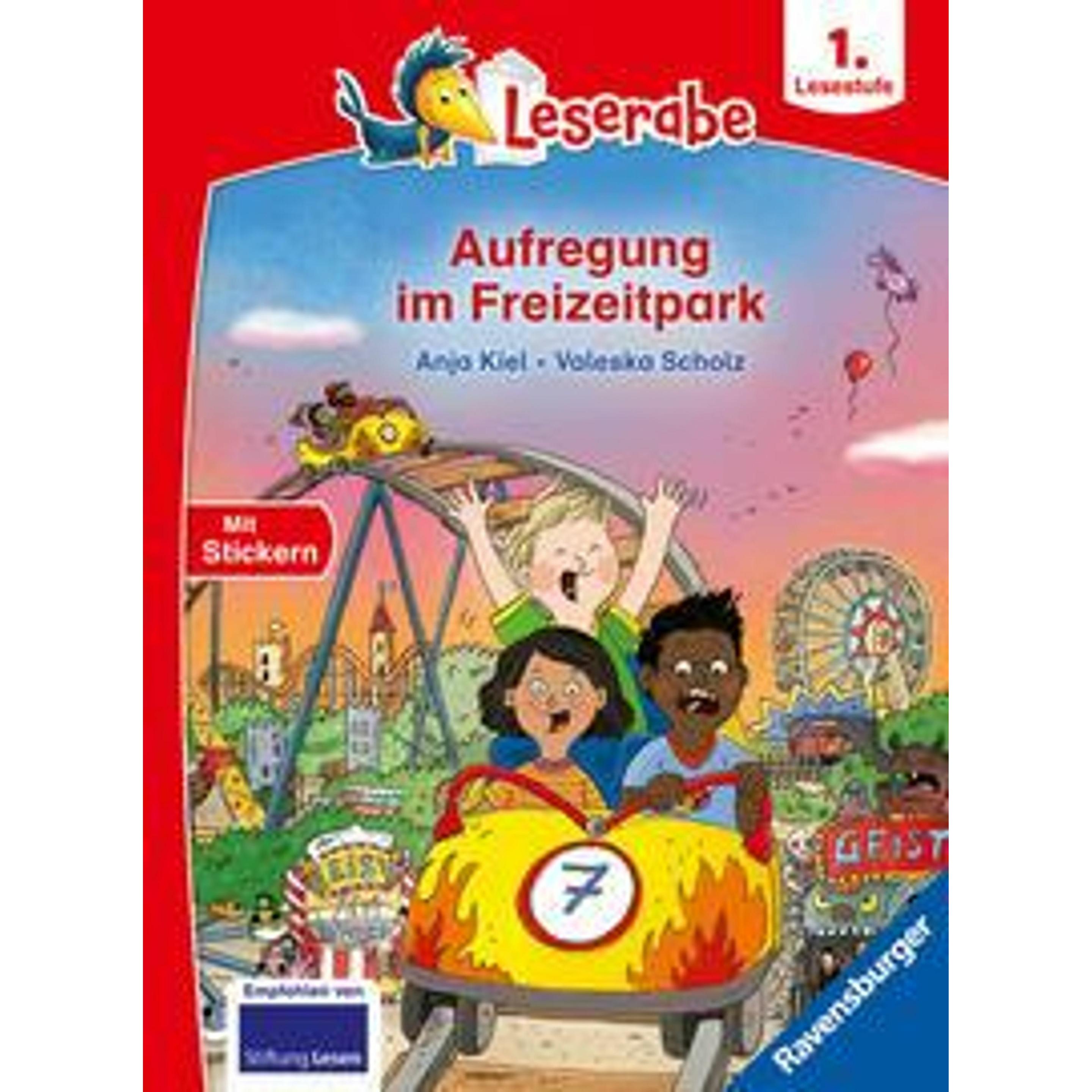 Aufregung im Freizeitpark - Lesen lernen mit dem Leseraben - Erstlesebuch - Kinderbuch ab 6 Jahren, Kinderbücher von Anj...