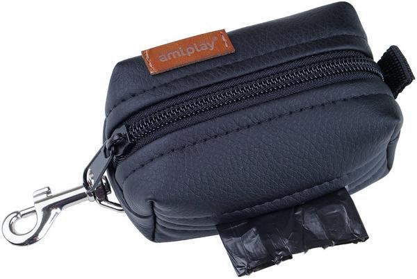 amiplay Kotbeutelspender Lincoln, 9 x 5 x 4 cm, schwarz (Hund)