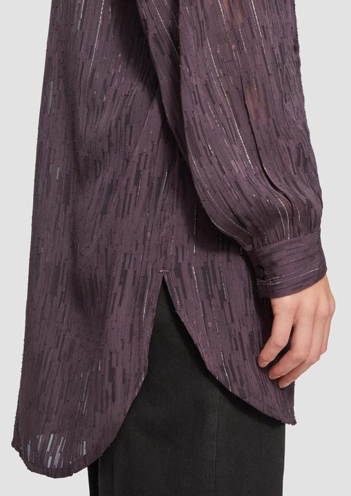 Produktbild s.Oliver Bluse Leicht transparente Longbluse mit Glanzeffekten (36)