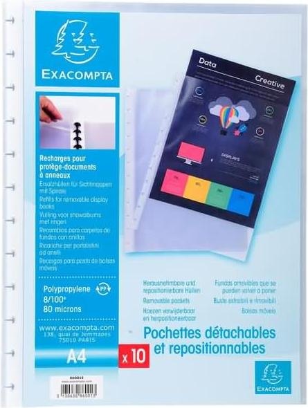 Actual product image Exacompta Replacement sleeves (A4, 10 x)