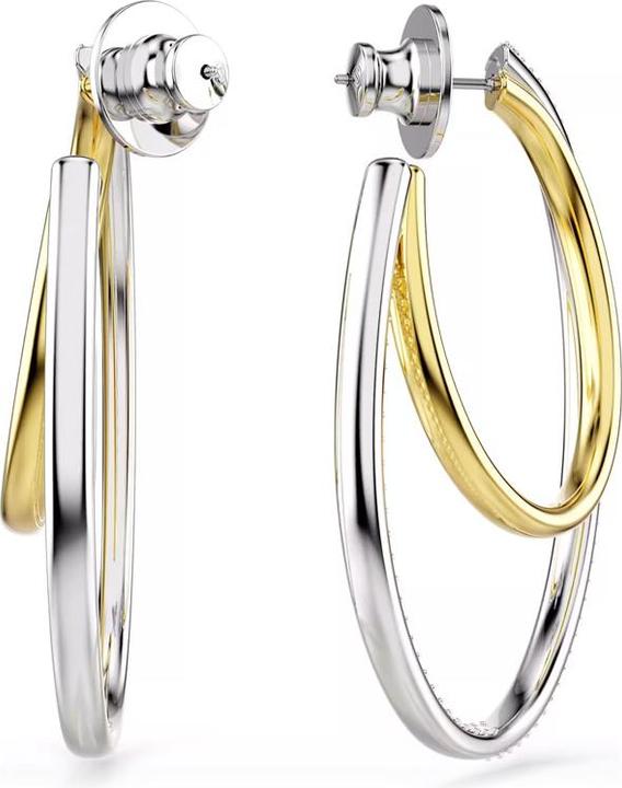 Immagine prodotto Swarovski Orecchini a cerchio Hyperbola taglio rotondo bianco medio (Metallo Swarovski)