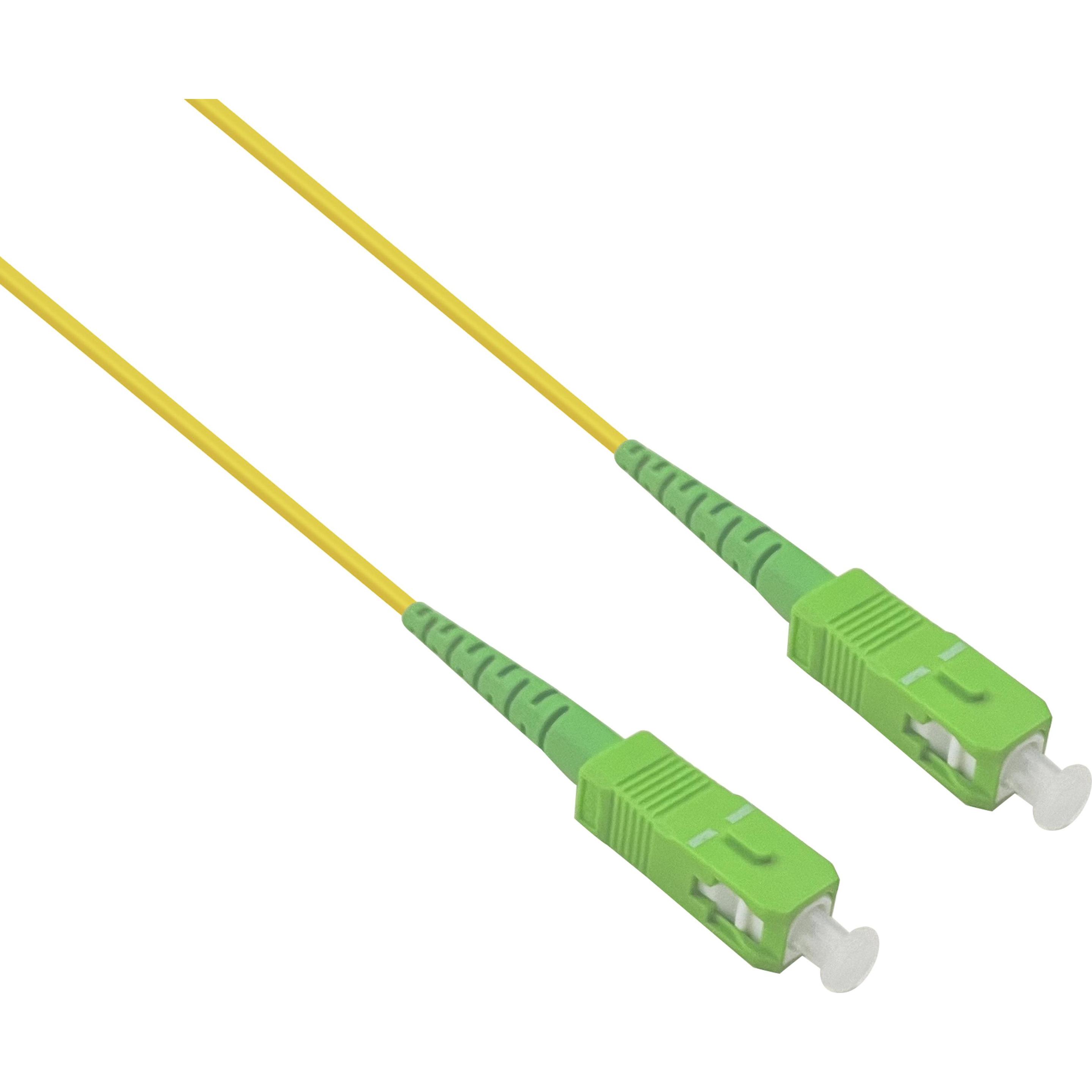 Helos LWL Simplex Patchkabel SC/APC-SC/APC G657 9/125µm OS2, 1,0m (U/UTP, CAT6a, 1 m), Netzwerkkabel