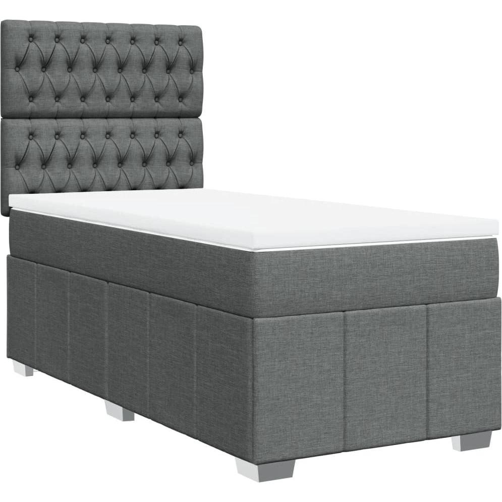 Thumbnail - VidaXL, Bett, Bo x springbett mit Matratze 120 x 190 cm Stoff (120 x 190 cm)