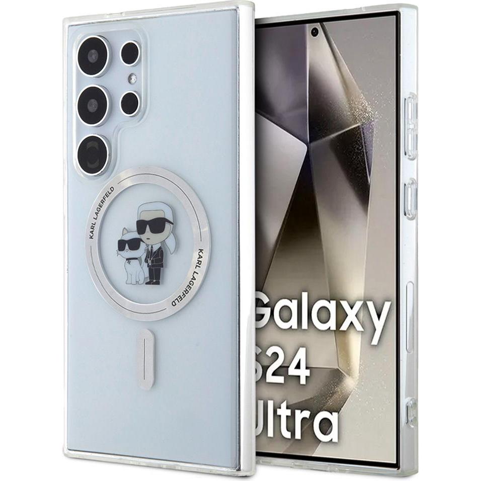 Karl Lagerfeld KLHMLHGKCNOT S928 transparent hardcase IML Karl&Choupette MagSafe (Samsung Galaxy S24 Ultra), Smartphone ...
