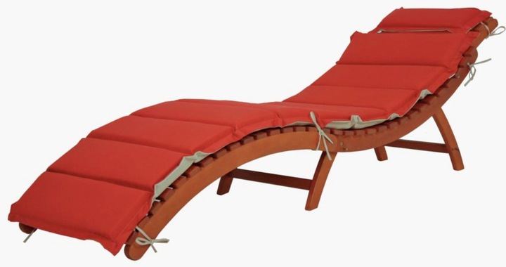 Garden Pleasure Sun lounger Nassau natural wood (55 cm)