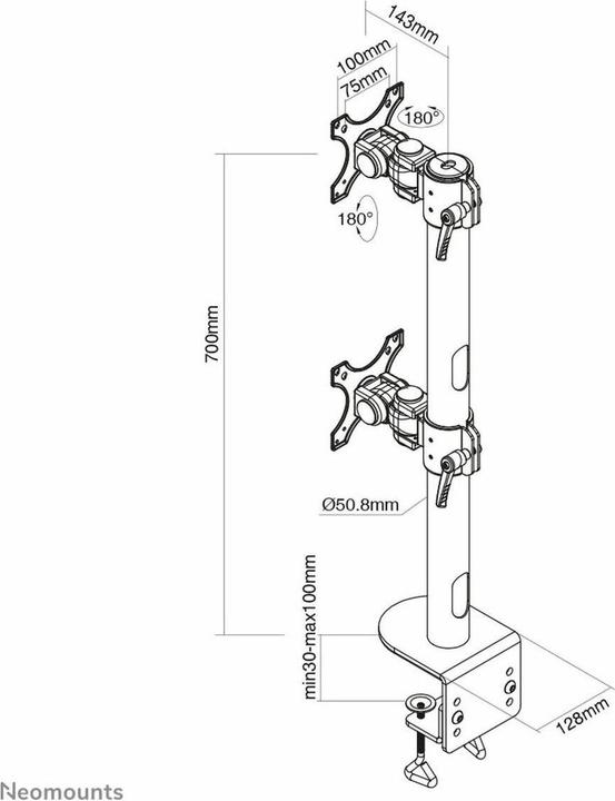 Immagine prodotto Neomounts FPMA-D960DVBLACKPLUS (Tavolo, 49", 15 kg)