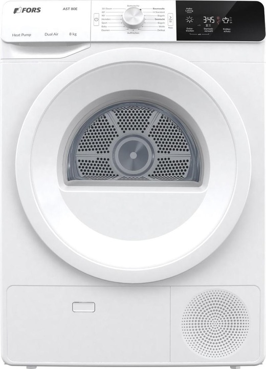 Actual product image Fors Heat Pump Dryer AST 80E White (8 kg, Right)