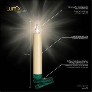 Image du produit Krinner Bougie de Noël à LED pour arbre de Noël - Ensemble de démarrage Superlight (10 x)