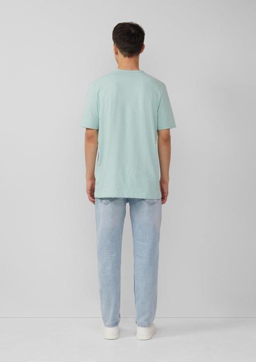 Image du produit S.Oliver T-Shirt Flammgarn-T-Shirt mit Brusttasche und offenen Kanten (XL)