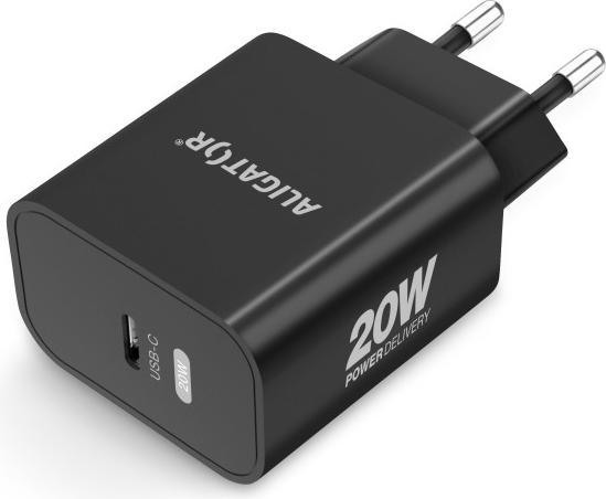 Image du produit Aligator Chytrá síťová nabíječka Power Delivery, câble USB-C pour iPhone/iPad, černá (20 W, 1 portion)