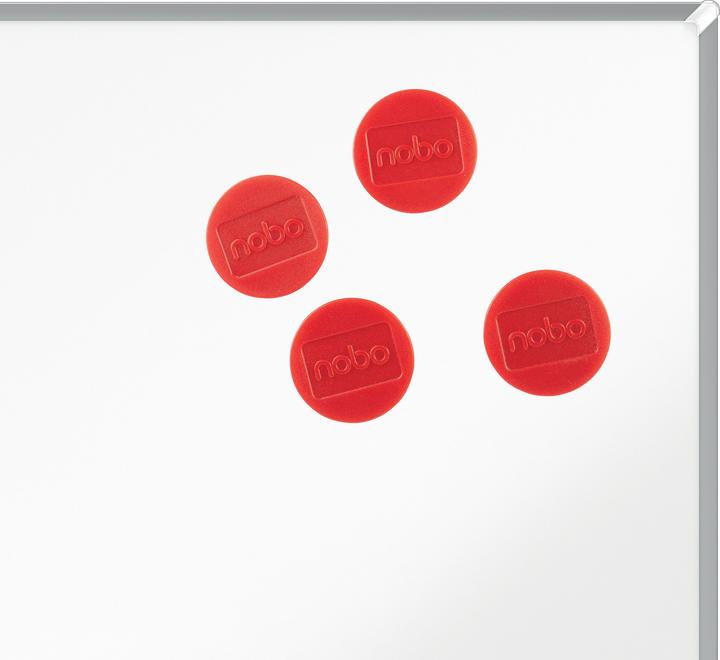 Actual product image Nobo Holding magnet Ø 3.8 cm 4 pieces, Red (4 x)