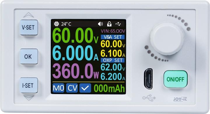 Actual product image Joy-it JT-PS360 Laboratory power supply, adjustable 0 - 60V 0 - 6A slimline design