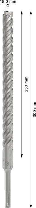 Actual product image Bosch Zubehör PRO SDS plus-5X hammer drill bit, 18 x 250 x 300 mm (18 millimetres)