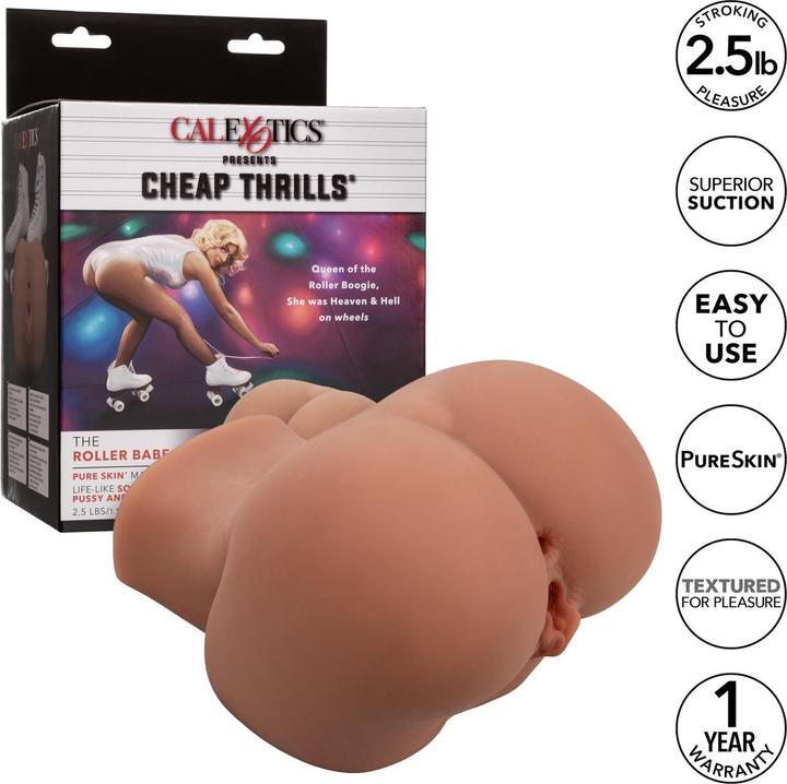 Actual product image CalExotics The Roller Babe Double Realistic Masturbator, Flesh