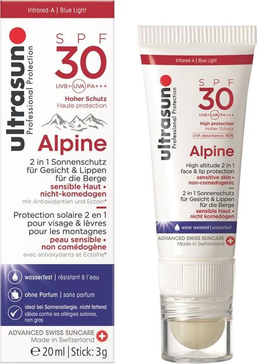 Produktbild Ultrasun Alpine (Sonnenstick, Sonnencreme Gesicht, SPF 30, 20 ml, 40 g)