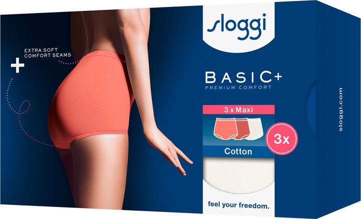 Produktbild Sloggi Unterhose BASIC+ MAXI Damen-Slip 3er Pack (46, 3er Pack)