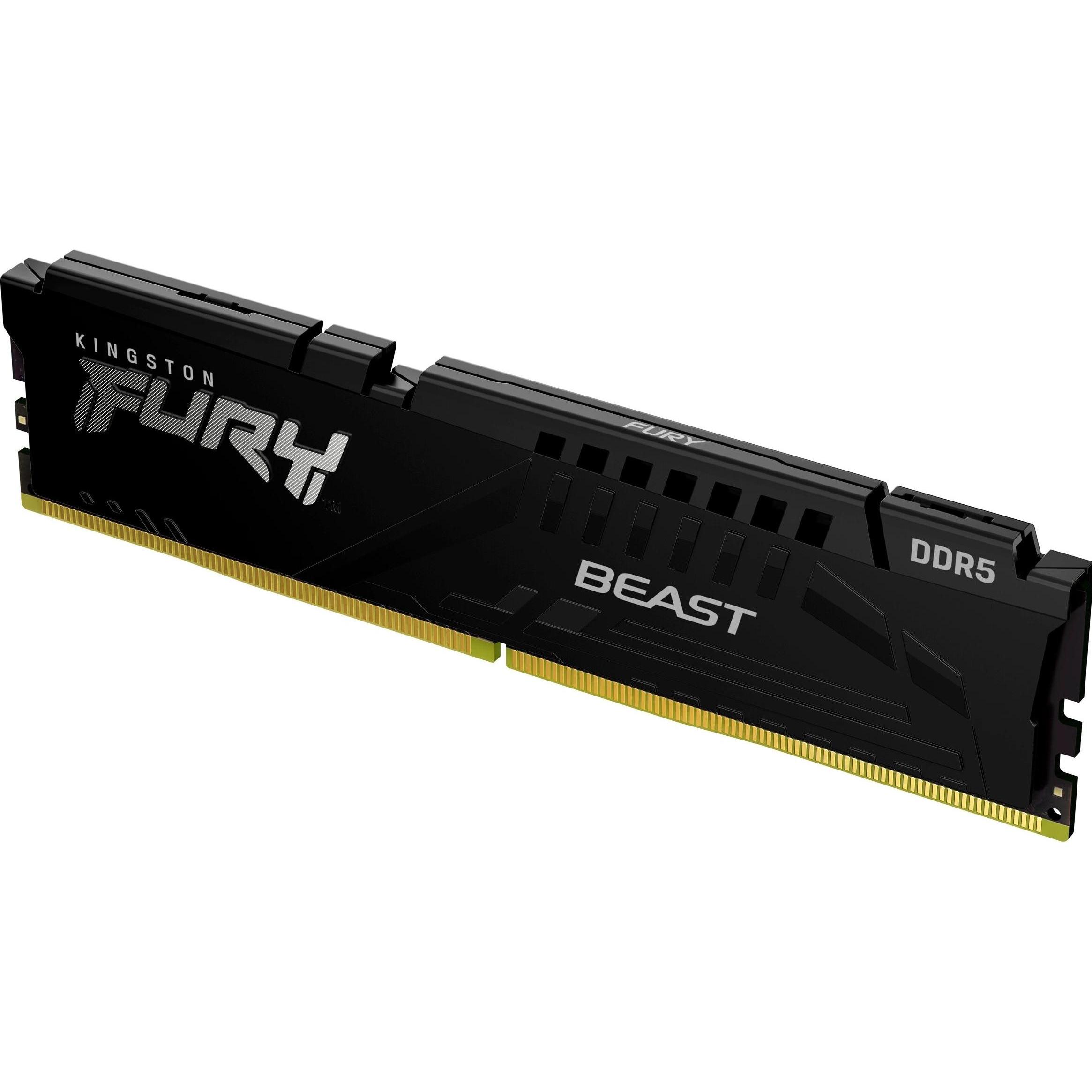 Kingston FURY Beast (1 x 16GB, 6000 MHz, DDR5-RAM, DIMM), RAM, Schwarz