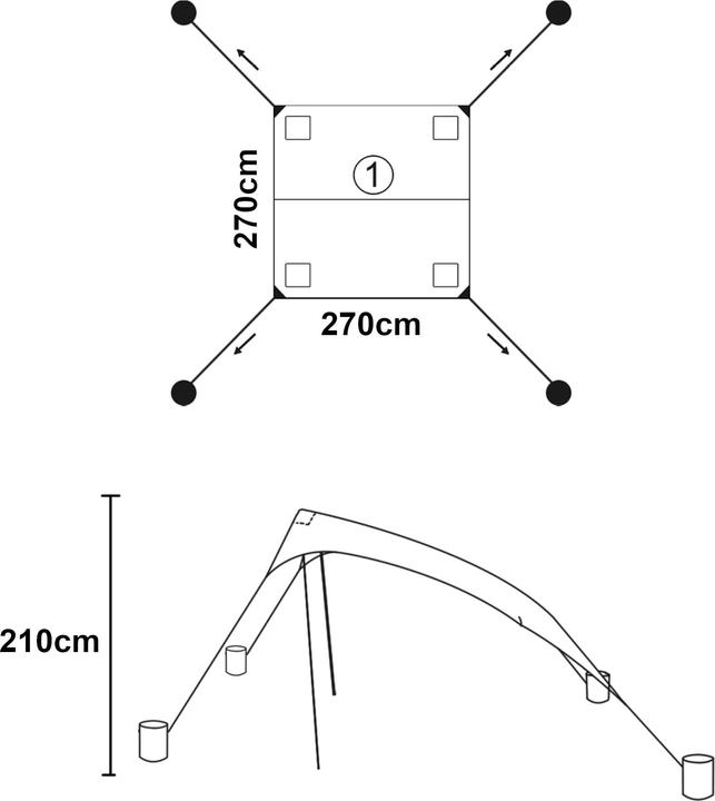 Actual product image Pro-Tec Bernheze (beach tent)