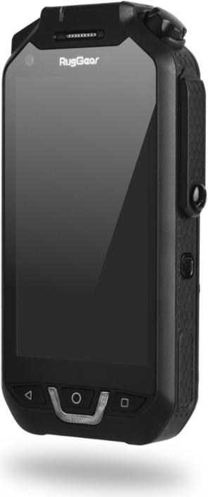 Actual product image Rug Gear RG725 (32 GB, Black, 4", Dual SIM, 4G)