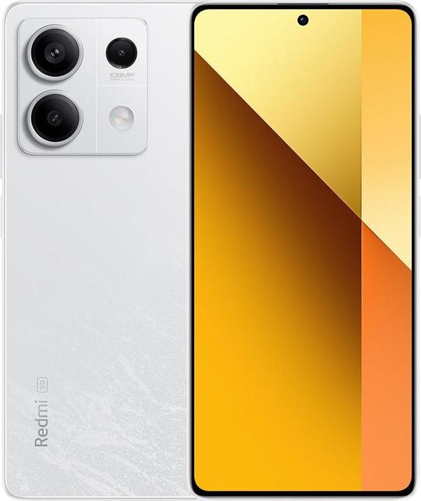 Actual product image Xiaomi Redmi Note 13 5G (256 GB, Arctic White, 6.67", Hybrid Dual SIM, 5G)