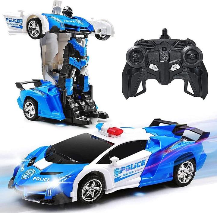 Immagine prodotto Cbx Auto della polizia RC 2 in 1 Auto e robot