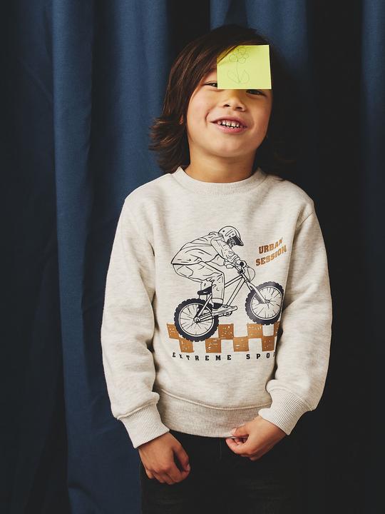 Image du produit Vertbaudet Jungen Sweatshirt mit Print vorn, Recycling-Polyester BASIC (92)