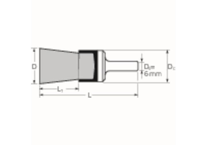 Productafbeelding Pferd Borstel PBU INOX Ø 10 mm draaddikte 0,15 mm roestvrij staal 0,15 mm 20000 min-¹ (0,15 mm)