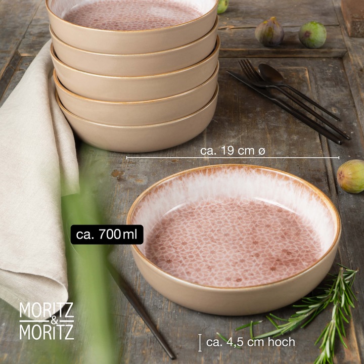 Image du produit Moritz & Moritz TERRA 6 pcs. assiettes à soupe Terracotta 700 ml chacune (6 pièce(s))