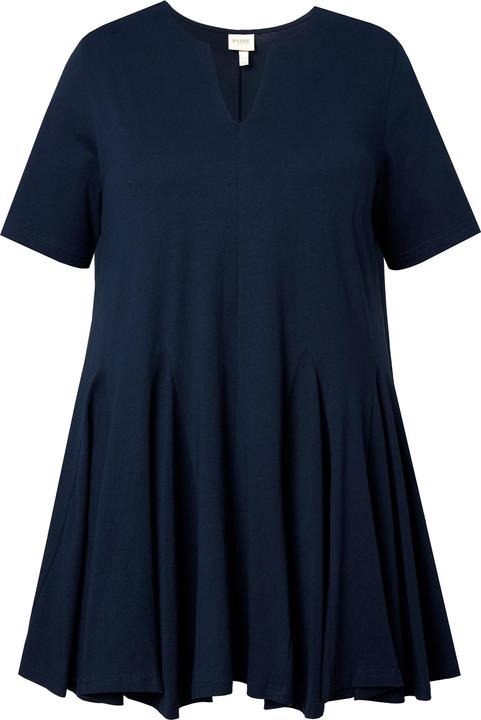 Image du produit Ulla Popken T-shirt, coupe A-ligne, encolure tunique, manches courtes, coton biologique (56)