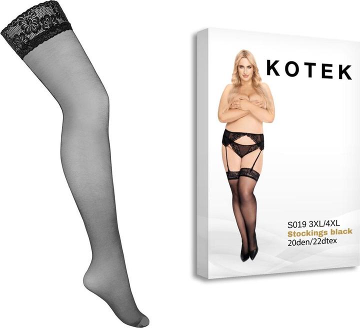 Produktbild Kotek KO S019 stockings black 20den 3XL/4XL (3XL, 4XL)