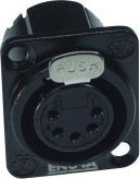 Produktbild Enova XLR Einbaubuchse, Indoor, 5 Polig, schwarz