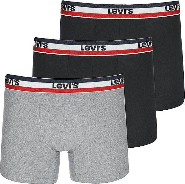 Produktbild Levis Boxershorts Casual Stretch MEN SPRTSWR LOGO BOXER BRIEF 3P (L, 3er Pack)
