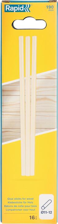 Actual product image Rapid Wooden glue sticks 12x190mm 16 pcs.