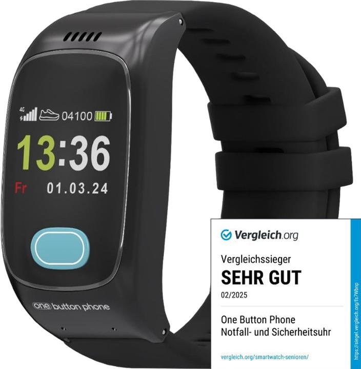 Produktbild One Button Phone Notrufuhr/Notrufarmband (31 mm, 2G)