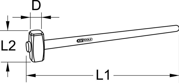 Actual product image KS Tools Sledgehammer with ash handle (3000 g)