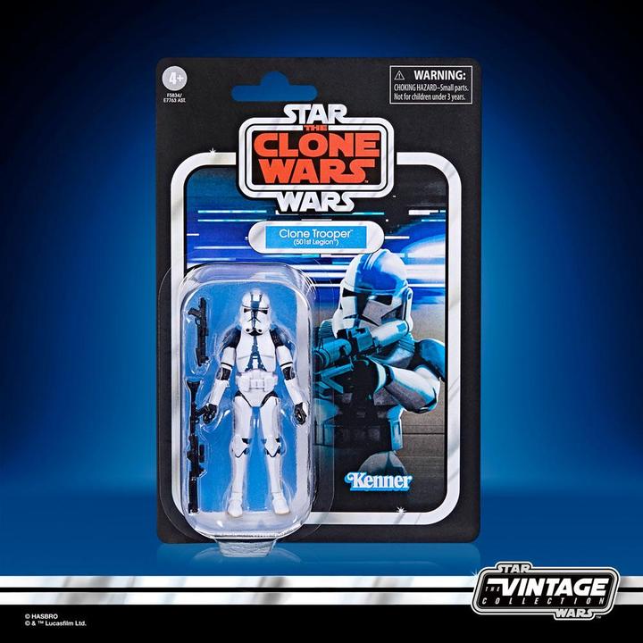 Actual product image Hasbro The Vintage Collection Clone Wars (501st Legion), Action Figure (9.5 cm) for Star Wars: Clone