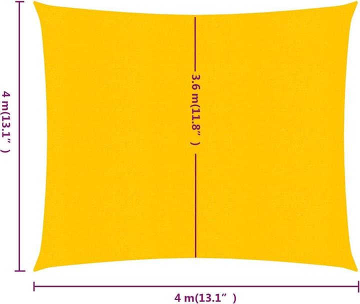 Produktbild vidaXL Sonnensegel 160 g/m² Quadratisch HDPE (4 x 4 m)